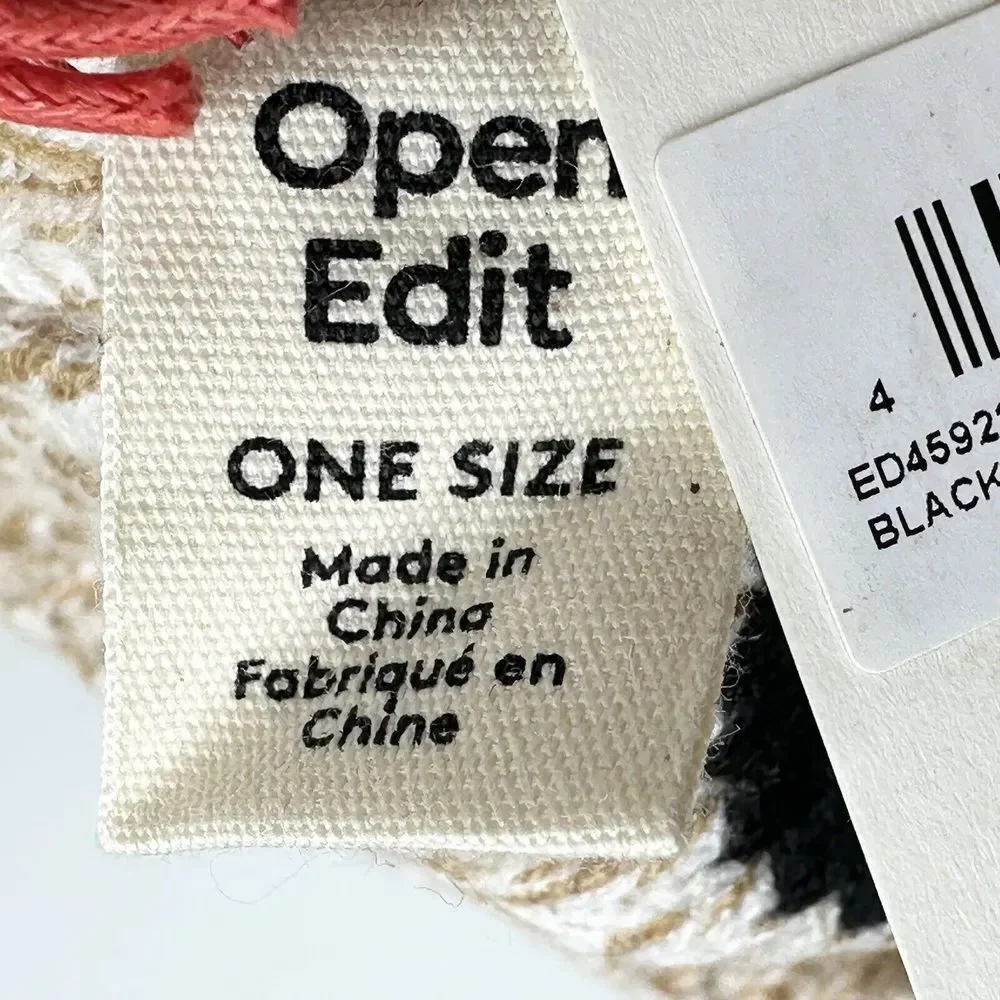 Nordstrom Open Edit Knit Hat Beanie Winter‎ Cap Snow Ski Brown Tan Black NWT